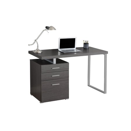 MONARCH SPECIALTIES Computer Desk, Home Office, Laptop, Left, Right Set-up, Storage Drawers, 48"L, Work, Metal, Grey I 7426